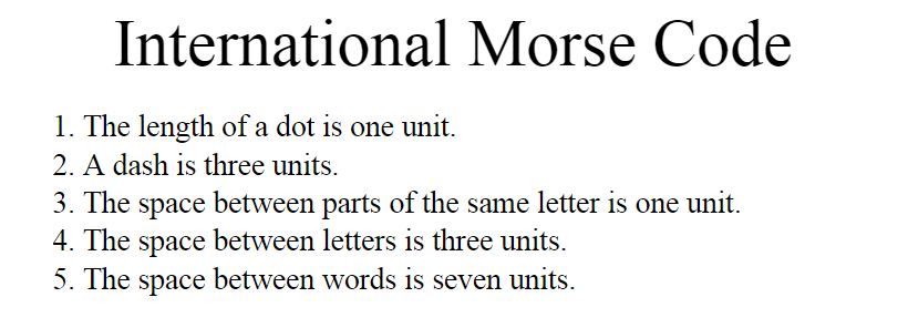 morse rules