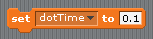 set dotTime